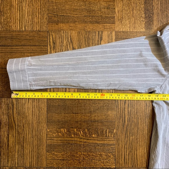 John Lennon English Laundry Mens L Gray Stripe Geometric Button Down Shirt - Picture 9 of 9